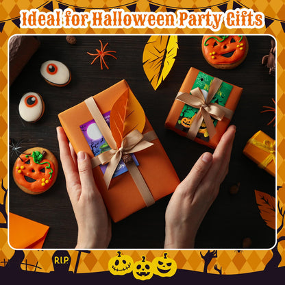 WinnerWhy 200 Pcs Halloween Scratch Off Cards 10 Styles Holiday DIY Scratch Blank Gift Certificates with 300 Stickers Halloween Cards for Adults Groups Party Favor Prizes Business