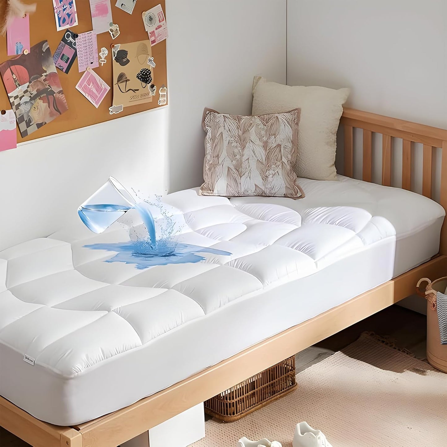 8-21 Inches), 39x75) Unikome Waterproof Twin Mattress Protector - Soft Breathable Microfiber Bed Cover with Deep Pocket