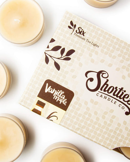 Vanilla Premium Tealight Candles Variety 3 Pack (18 Highly Scented Tea Lights) - Vanilla Bean, Cinnamon Vanilla, Vanilla Maple - Made with Natural Fragrance Oils - Collection