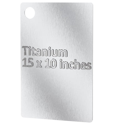 Titanium Cutting Board |100% Pure GR1 Titanium Cutting Board 0.08" Thick |Durable and Double-Sided Cutting Boards for Meat, Fruits and Vegetables | Dishwasher Safe (15" x 10" x 0.08")(Gray)