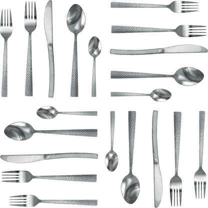 MegaChef Baily 20 Piece Stainless Steel Flatware Utensil Set for 4 in Silver