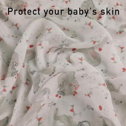 Graceful Muslin Baby Burp Cloths - Large 27 x 27 Inches | 6 Pack Soft Burping Rags for Newborns