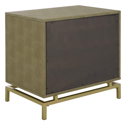 Safavieh Home Collection Meilana Light Taupe/Brass 1-Shelf 1-Drawer Nightstand
