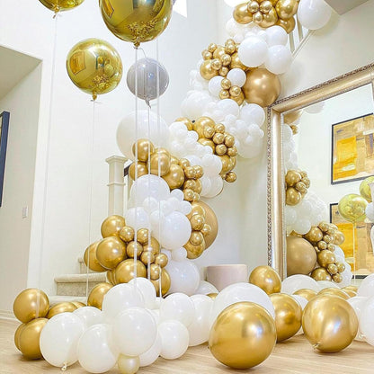 PartyWoo Gold Balloons - 20pcs 18-Inch Latex Helium Balloons for Celebrations & Events | Gold-G101