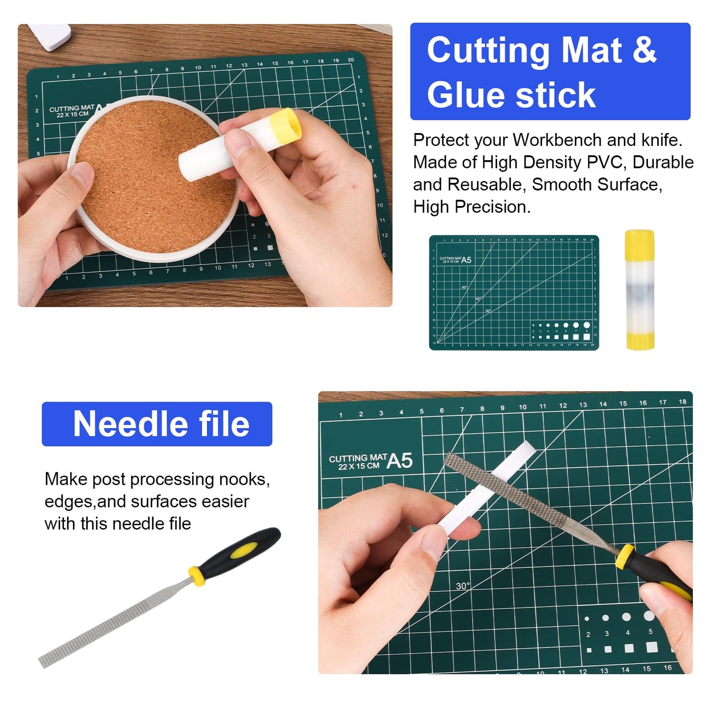 KuanStore 3D Printer Tools Kit, 3D Printing Accessory with 55Pcs Includes Deburring Tool, Caliper, Art Knife Set, Tube Cutter, Storage Bag Suitable for 3D Print Removing, Cleaning