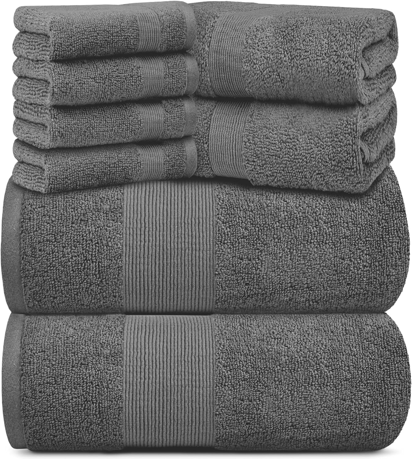 Set 2 2 4 [8 Resort Collection Soft Bath Towel | Luxury Hotel Plush & Absorbent Cotton | Bath Towels, Hand Towels
