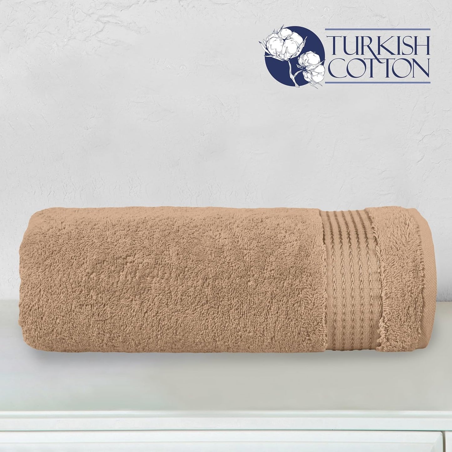 1 35 70 inch, 100% Elegant Comfort Premium Turkish Cotton Piece Jumbo Bath Towel - x Luxurious Hotel Spa Quality