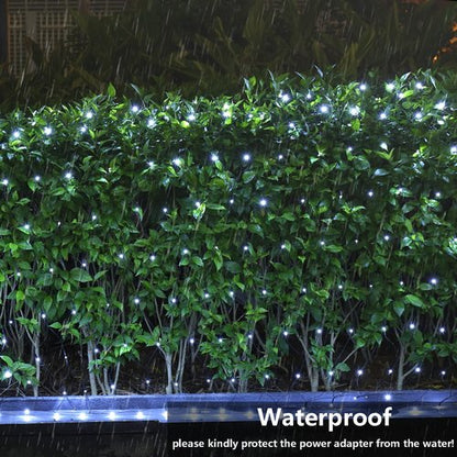 iBaycon 4ft × 6ft Solar Net Mesh Lights, Solar Powered Christmas Net Light Outdoor Waterproof, 8 Modes Bush Netting Lights for Xmas Trees, Party, Garden, Wedding, Outdoor Decorations (White, 2PACK)