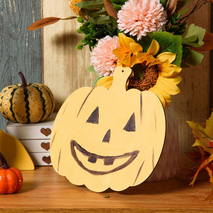 AWIZOM 36 Pcs Wooden Pumpkin Cutouts Unfinished Wood Fall Pumpkin Ornaments Blank Wooden Thanksgiving Pumpkin Signs for DIY Crafts Project Halloween Autumn Harvest Home Hanging Decorations,7.87x7.09