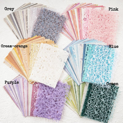 156 Sheets Scrapbook Paper and Mesh Fabric Assorted Set - 6 Pack Mixed Special Textured Paper for Scrapbooking Kit Junk Journal Supplies Planner Mixed Media Collage Card Making Materials 3.9x5.5 Inch