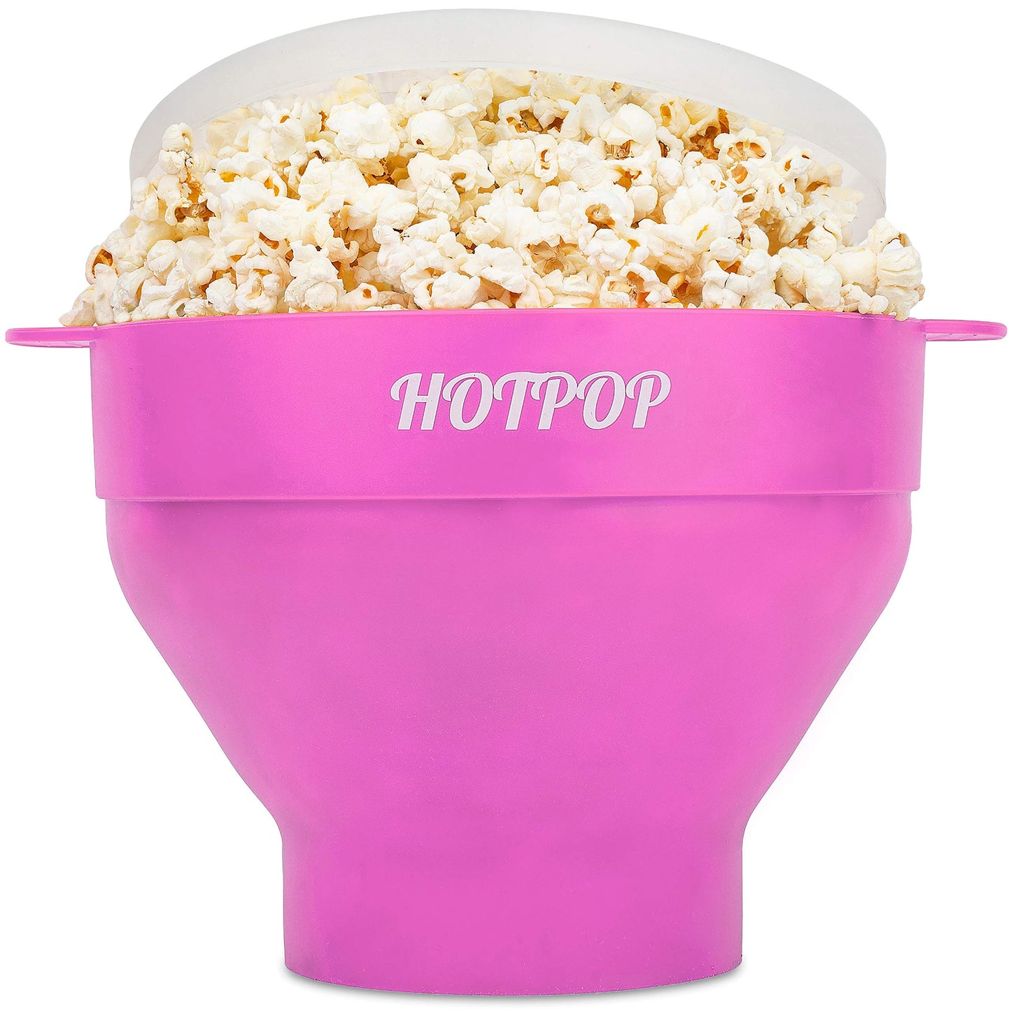 The Orginal HotPop Silicone Popcorn Maker - Microwave Popcorn Popper with Handles - Collapsible Bowl, Heat-Resistant, Easy to Clean, Ideal for Family Movie Nights, 15-Cup Capacity - Red