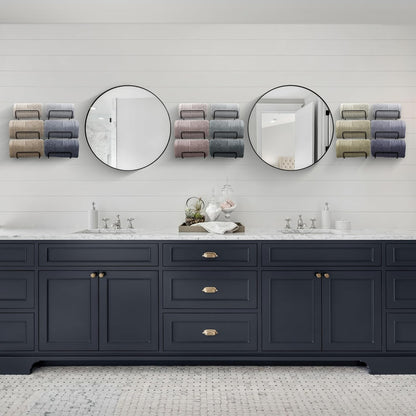 12 Sorbus Towel Holder for Bathroom Wall - Level Wall Mounted Towel Rack Shelves for Rolled Bath Towels, Washcloths