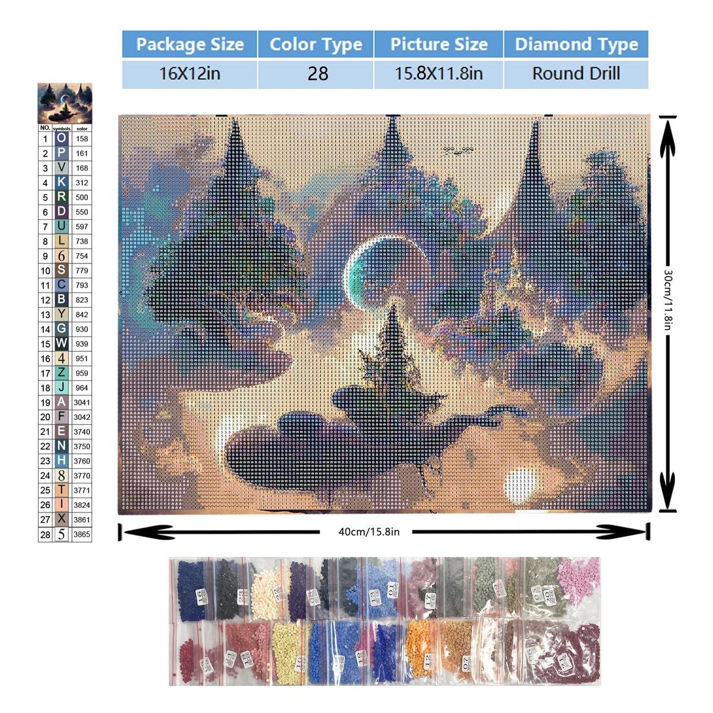 Meow Love 5D Diamond Painting Kit for Adults with Pre-Framed Canvas - DIY Wall Art Home Decor,Easy to Hang,Stress Relief Craft Gift for Women,15.8 x 11.8 Inch. (Tree World)
