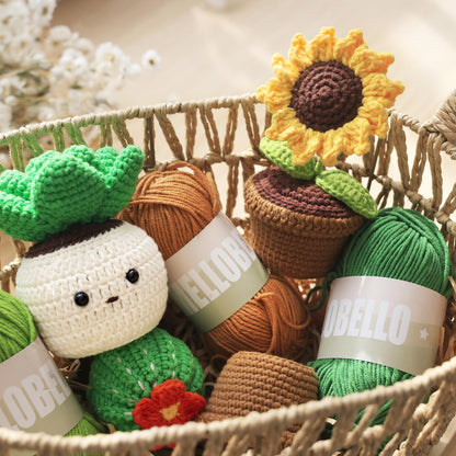 Crochet Kits for Adults - Beginner Crochet Kit for Adults with Video Tutorials - Crochet Plant Kit Flower Succulent Cactus - Easy to Learn Starter Amigurumi Knitting Crafts Hobbies Gifts for Women