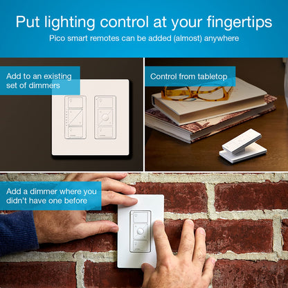 Lutron Caseta Smart Start Kit for Lamps, Plug-in Lamp Dimmer with Smart Bridge and Pico Remote, Compatible with Alexa, Apple HomeKit, and The Google Assistant | P-BDG-PKG1P | White