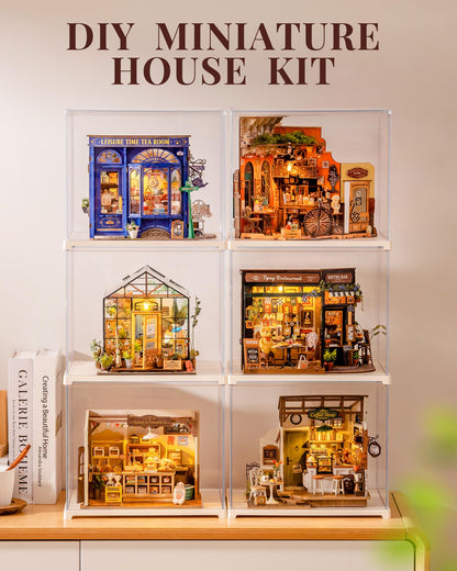 Rolife DIY Miniature House Kit Cheers Bar Dining, 3D Book Nook Bookshelf Decor for Adults, Mini Model House Kits, DIY Crafts Kit Halloween for Adults (Cheers Bar Dining)