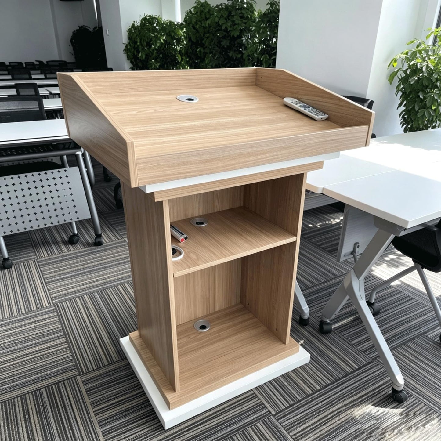 Podium Stand Podium Stand Wooden Lecterns with Storage Shelf Church Pulpits Teacher's Podium Lecture Hall Office Meeting Podiums Has Many uses