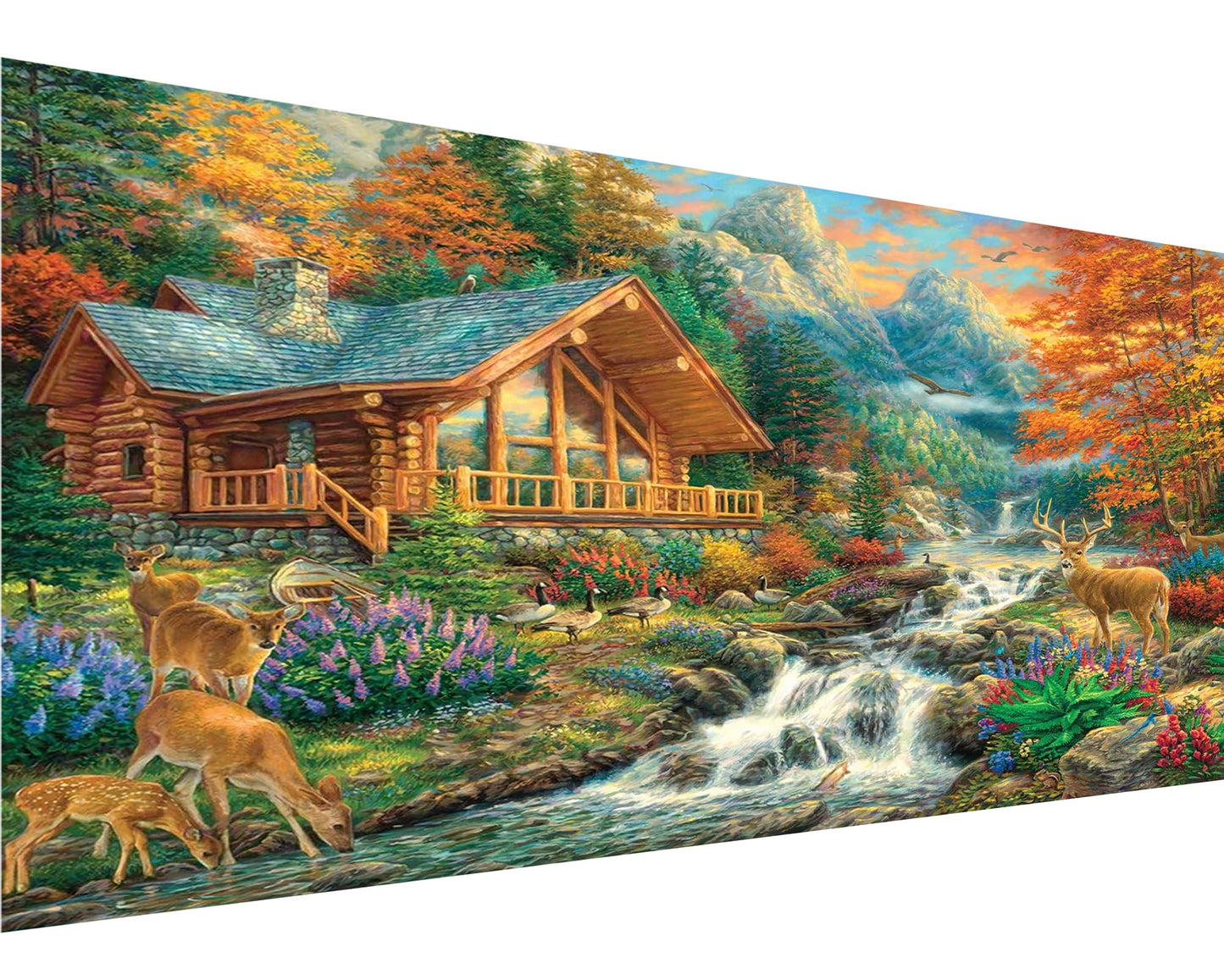 YALKIN Square 5D Diamond Painting Kits for Adults, Froest Large Diamond Art Kits Full Drill Diamond Painting Kit for Adult Beginners, DIY Crystal Picture Art for Home Wall Decor 40x70CM/15.8x27.6in