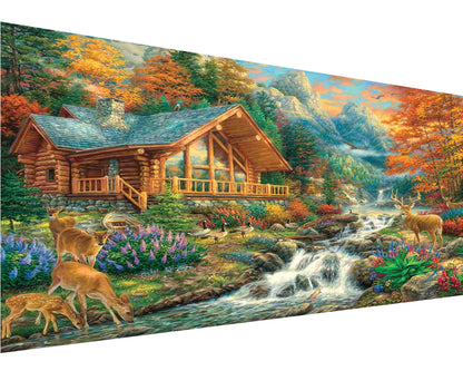 YALKIN Square 5D Diamond Painting Kits for Adults, Froest Large Diamond Art Kits Full Drill Diamond Painting Kit for Adult Beginners, DIY Crystal Picture Art for Home Wall Decor 40x70CM/15.8x27.6in