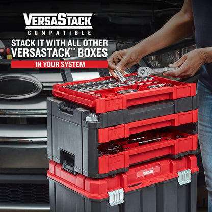 CRAFTSMAN 230 Pcs Mechanics Tool Set, Socket Wrench Set, Car Tool Kit with VERSASTACK Toolbox, SAE and Metric,1/4 in, 3/8 in, and 1/2 Drive, Short and Long Arm Hex Keys (CMMT45306)