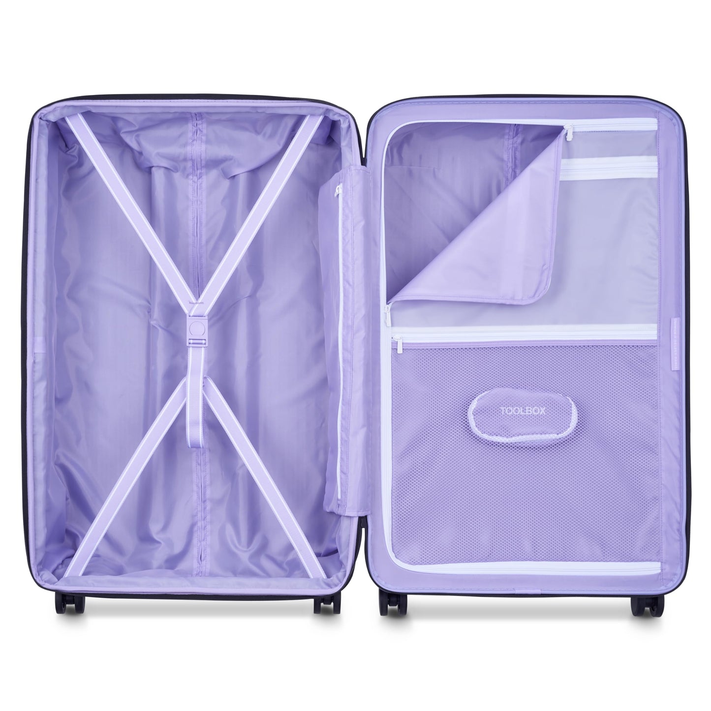 florence by mills Spin Me Away Hardside Expandable Luggage with Spinner Wheels, Lavender, 2 Piece Set (20/29)