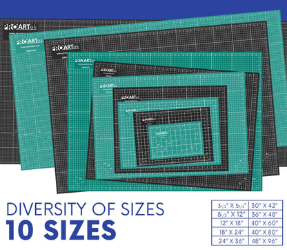 Proartek PK00012 Model GBM4060 Series 40" x 60" Professional Cutting Mat; Double-Sided Green/Black; Self-Healing; For Graphic Arts, Hobbies, Sewing, Scrapbooking, and other Cutting Projects
