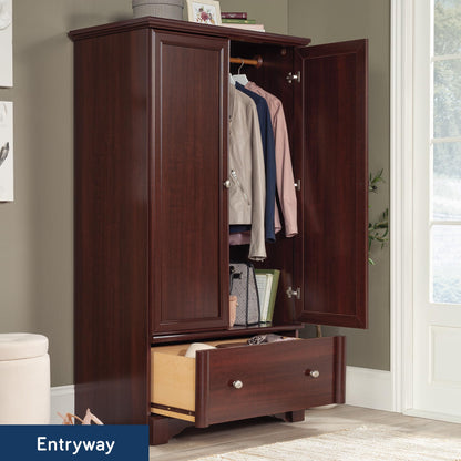 Sauder Palladia Armoire, Select Cherry finish