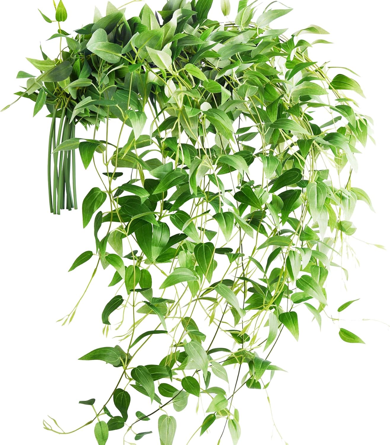 FiveSeasonStuff 28ft 10-Vine Set, Elegant Artificial Silk Clematis Leaves, Versatile Decor for Any Occasion