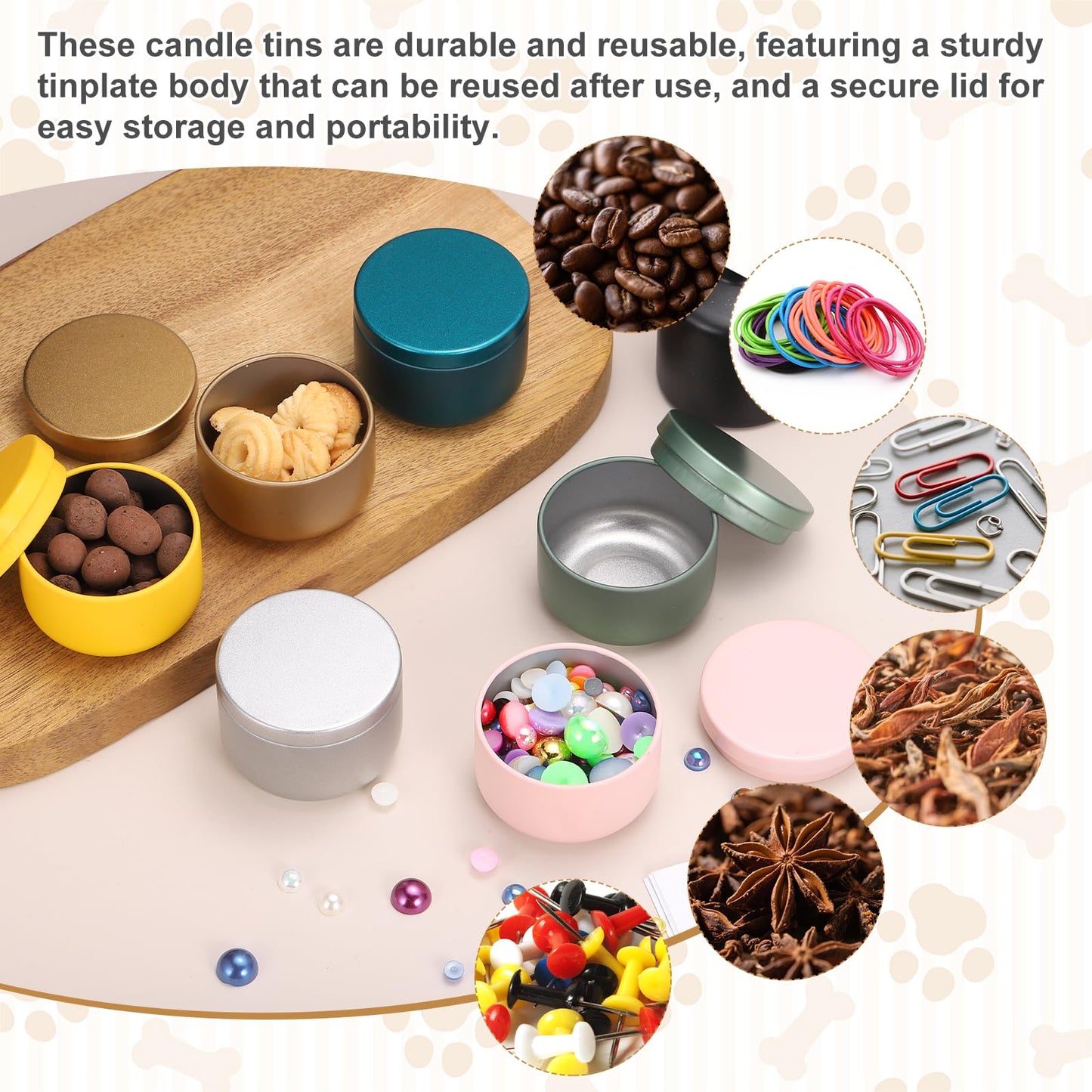 MECCANIXITY 3oz Candle Tins, 16pcs Metal Candle Tins Jars with Lids Round Empty Tin Can Containers Bulk for Storage Tea and Making DIY Arts Crafts Christmas Gifts, Black