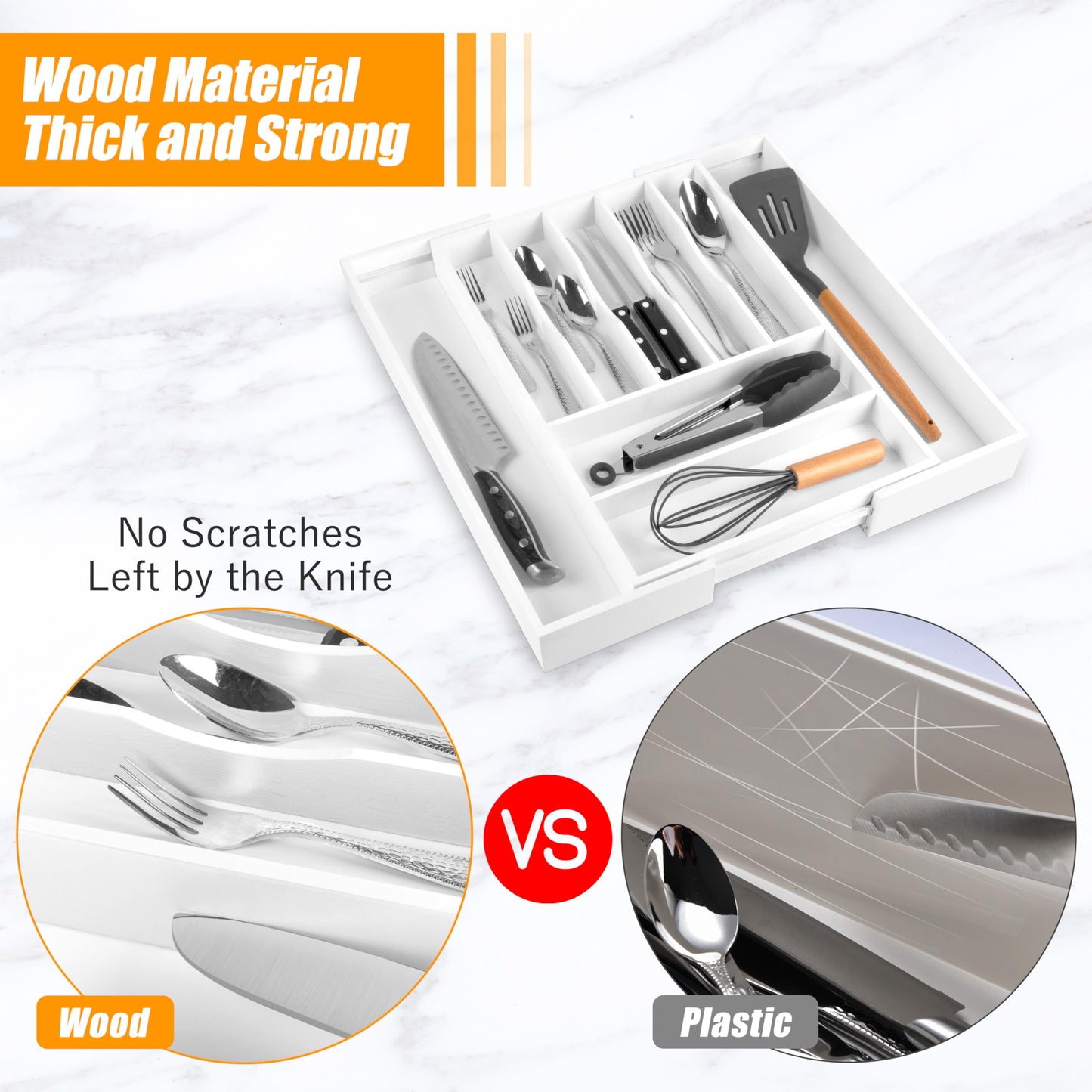 Kitchen Silverware Drawer Organizer and Storage Cabinet Utensil Rack Bathroom Counter Vanity Extra Large Big Cooking Drawer Organizers Countertop Pantry Storage Cabinet Best Kitchen Must Haves 2025