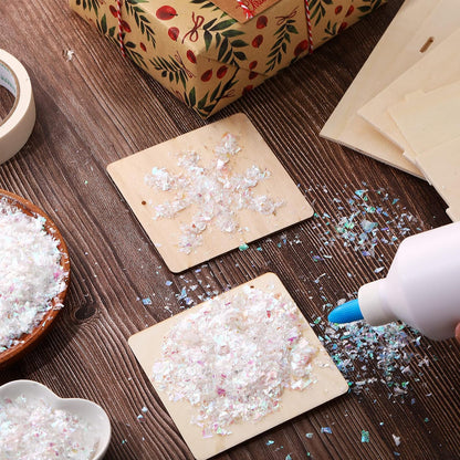 160g Containlol Sparkle Holographic Confetti Iridescent Confetti Winter Radium Color Metallic Foil Decor Bag