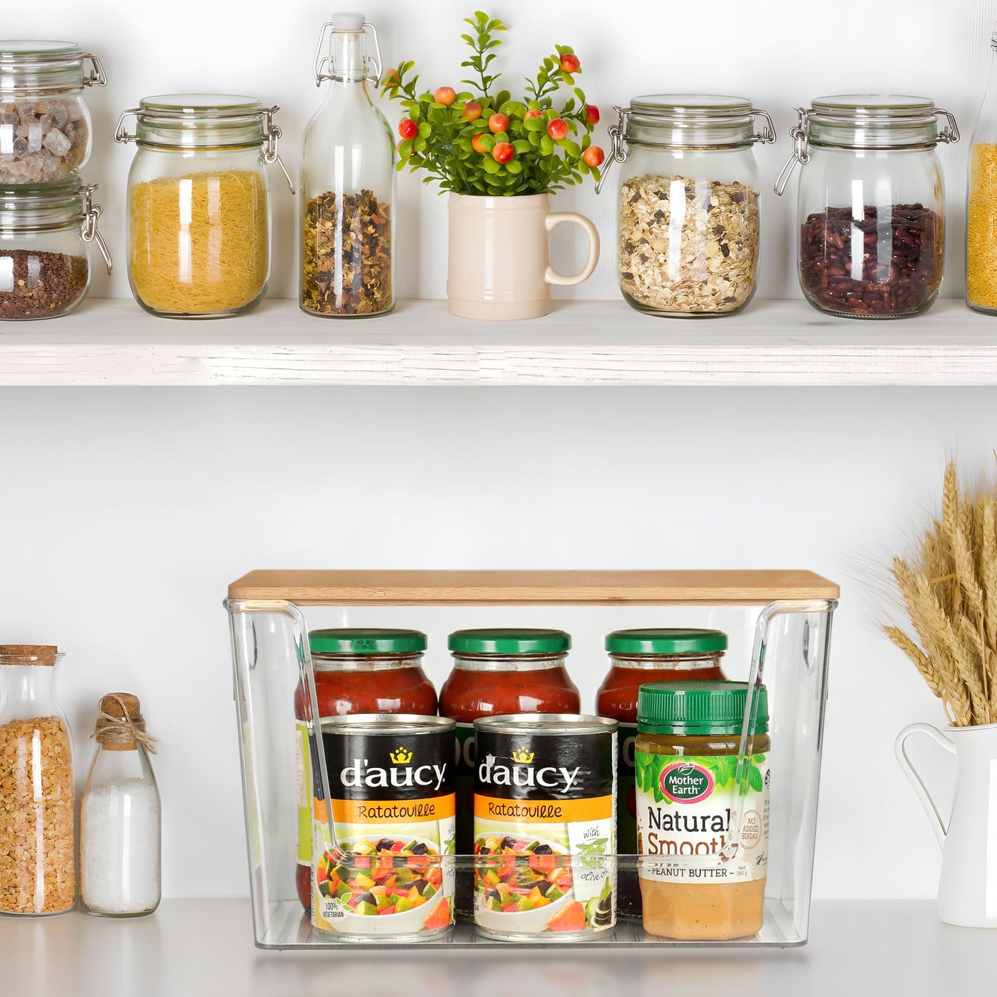 2 PACK Pantry Organizers and Storage Stackable Kitchen Countertop Organizers for Onion, Potato, Garlic, Fruit, Produce, Vegetable