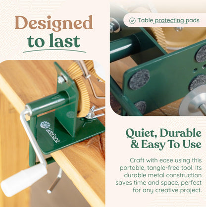 Wofaro - Large Capacity Yarn Ball Winder & Spinner. Hand-Operated Winder for Crocheting & Knitting, Supports 10 oz Yarn Capacity, Ideal for Crafters.