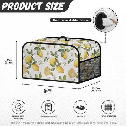 Crock for Pot Cover 6-8 qt, Yellow Lemon Slow Cooker Dust Cover with Pocket for Accessories