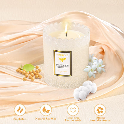 Tuberose Scented Candle, Candles for Home Scented, Luxury Jar Candles for Women, Candles Gifts for Women, Natural Soy Wax Candle, 7 oz 40 Hours