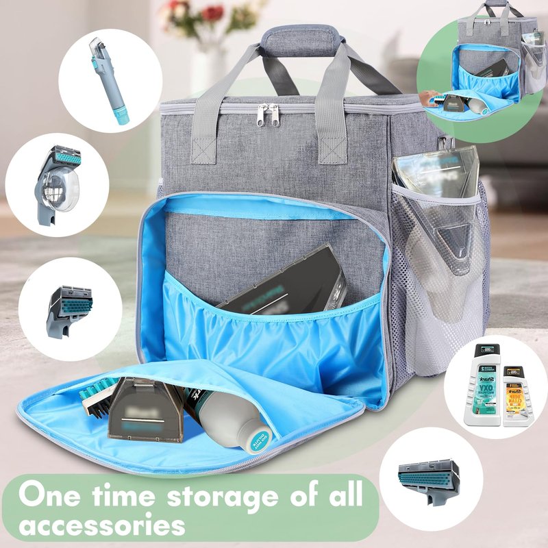 TUSIASC Portable Carrying Bag Compatible with Shark StainStriker Carpet and Upholstery Cleaner Machine PX201/PX202BRN/PX253BRN/PX251/PX221BRN,Storage Bag for Cleaner Machine with Pockets(Case Only)