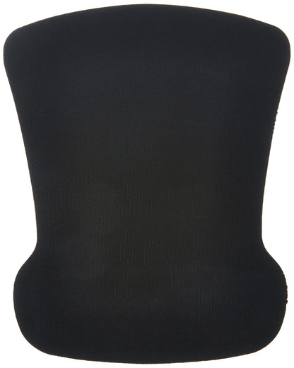 Amazon Basics Irregular Ergonomic Gel Computer Mouse Pad with Wrist Rest for Pain Relief, 10.1L x 8.1W inches, Black