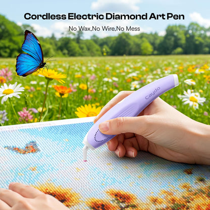 Caydo 3 Canvas Custom Diamond Painting Kit | Get Your Template & Start in Minutes via App | Personalized Diamond Art from Photo with Electric Diamond Painting Pen, 30,000 Diamonds(56 Colors) & Tools