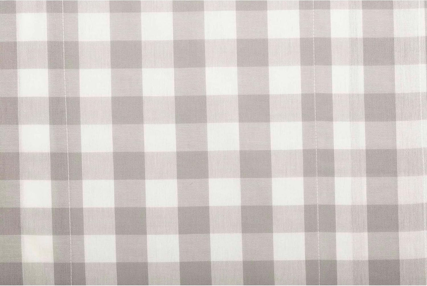 VHC Brands Annie Buffalo Check Farmhouse Kitchen Window Curtains, Lined Valance, 16x60, White & Grey
