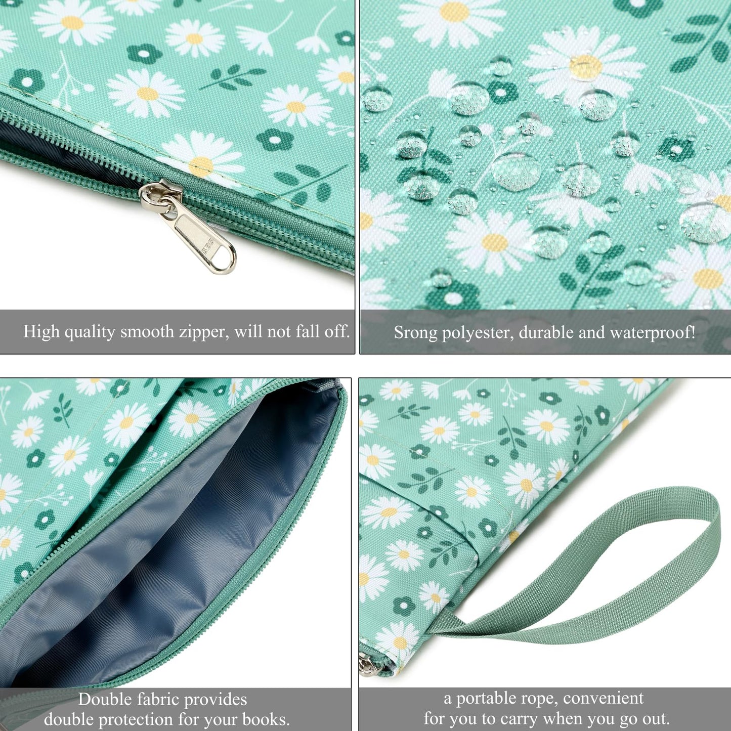 DSIUE Book Sleeve Book Covers for Paperbacks Book Protector with Zipper for Book Lover,11.4 X 9 Inch