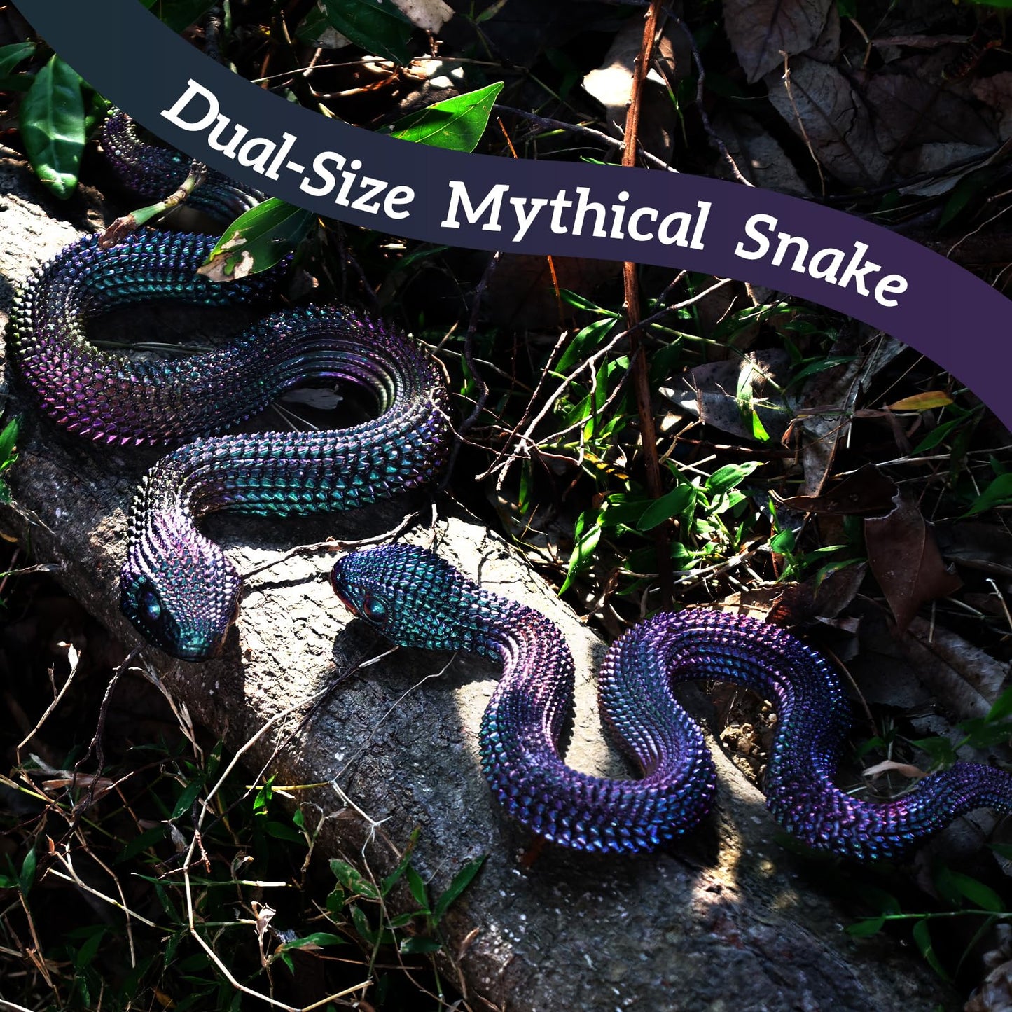 LET'S RESIN 2Pcs Snake Resin Molds, Flexible 3D Snake Silicone Molds(Large & Small), Effortless Demolding Animal Epoxy Molds for DIY Art, Home Decor, Serpent Lovers Gifts