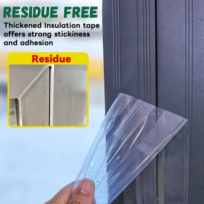 Window Sealing Tape, Window AC Insulation Air Conditioner Sealing Around Frame, 3 inch X 65.5 FT, Blocker for Cold Heat Air, Waterproof Tape for Repair, Heavy Duty No Residue (Clear)