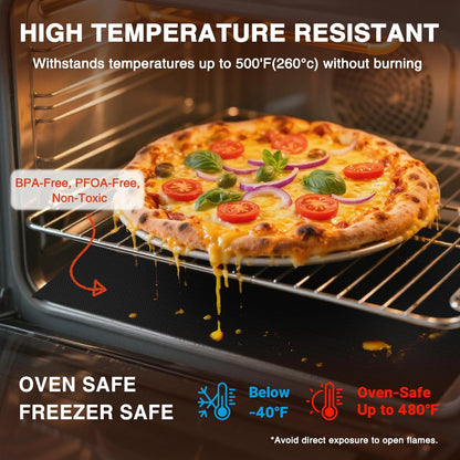PrettyCare Oven Liners - Heavy Duty Non-Stick Mats | 3 Pack, 16.25”x23” | BPA & PFOA Free Kitchen Accessory