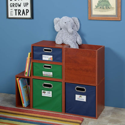 Niche Cubo Half Size Stackable Storage Organizer Cube in Warm Cherry