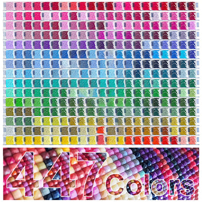 Vilihkc 447 Colors Square Beads for Diamond Painting Accessories,Rhinestones Diamond Painting Beads,Sparkle Rhinestones for Nails Diamond Art Crafts