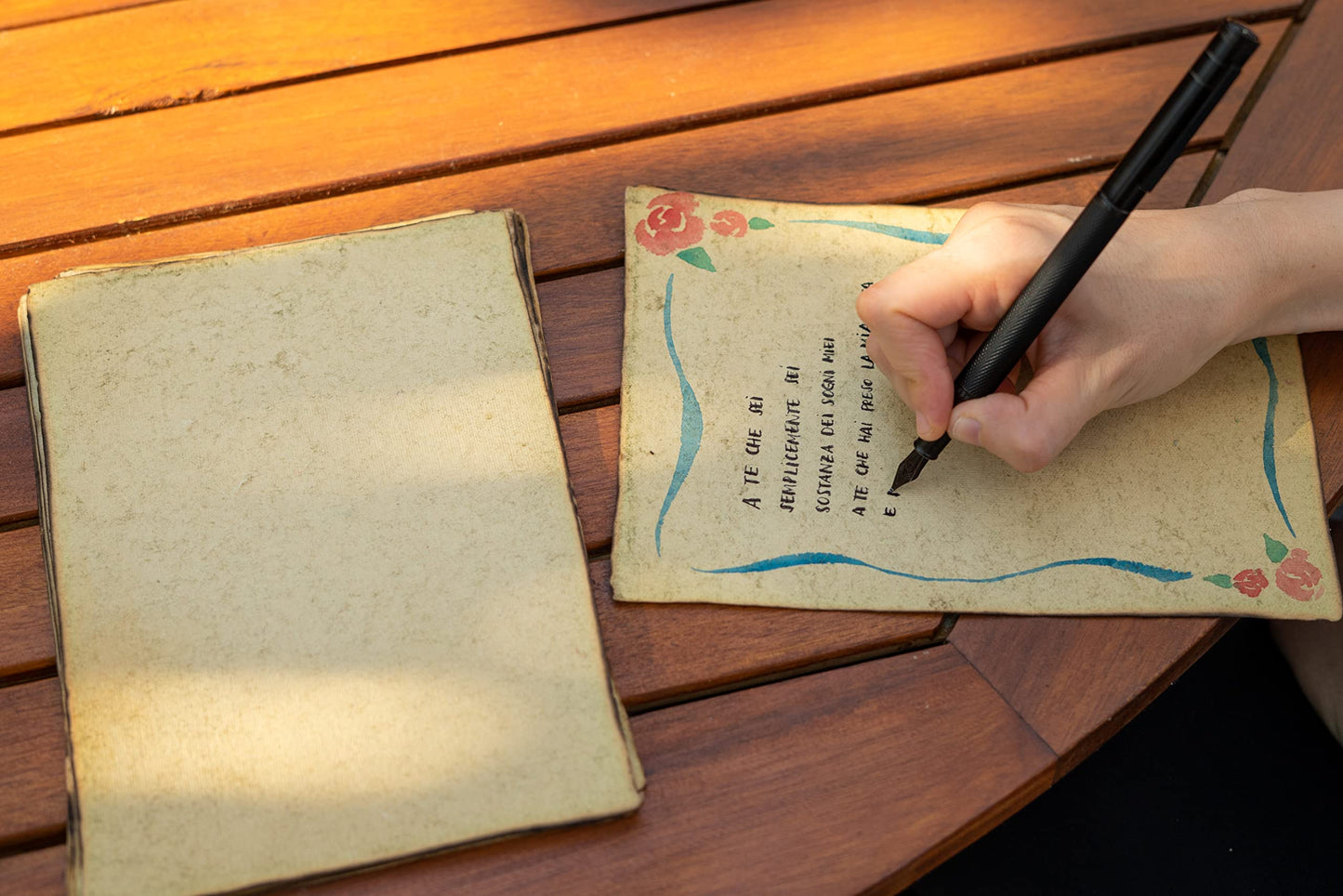 Wanderings Handmade Vintage Deckle Edge Blank Paper with Slightly Burned Edge - 5.8" x 8.3" (A5) - Package of 50 Recycled Paper for Writers, Invitations, Crafts, Memorials, Printmaking - Thick 150 GSM