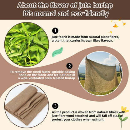 Tegeme 40 Inch x 80 ft Burlap Fabrics Roll with 600 ft Natural Jute Twine Rope Burlap Tree Wraps Protector Winter Frost Plant Blankets Cloth Weed Barrier for Outdoor Garden DIY Craft Party