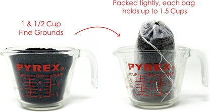 No Mess Cold Brew Coffee Filters - Disposable Biodegradable Fine Mesh Brewing Bags for French/Cold Press