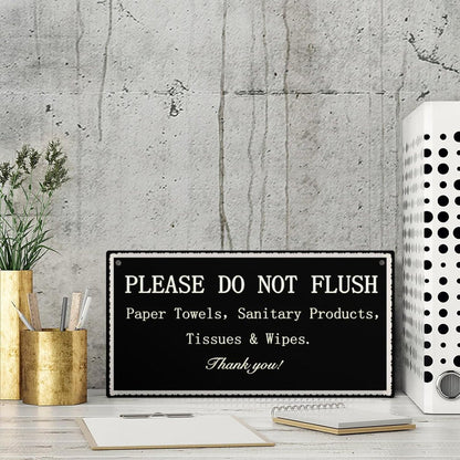 Septic Tank Notice - Please do not throw anything in the toilet other than toilet paper