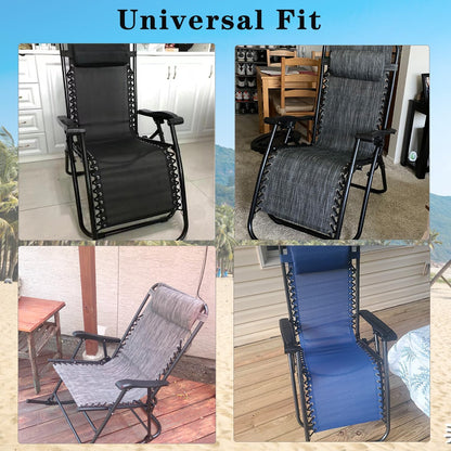 Zero Gravity Chair Replacement Fabric, 17 Inch Wide with 4 Bungee Cord Kit, Repair Cloth for Outdoor Recliner, Wheat